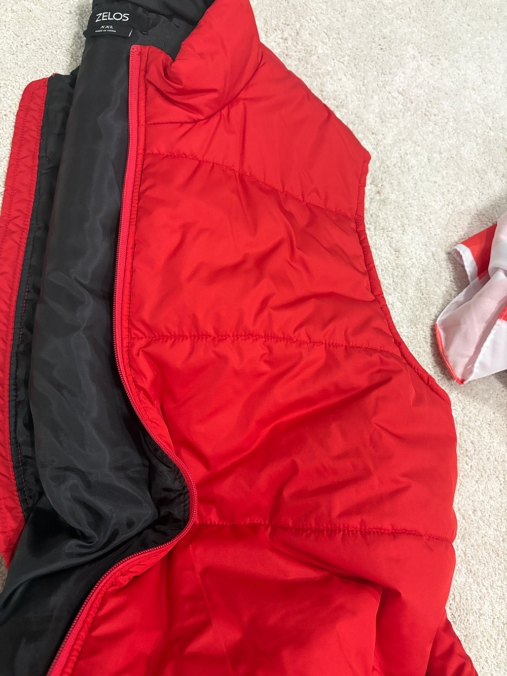 ZELOS Red Men's Puffer Vest